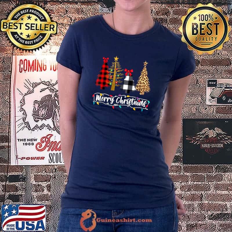 Original English letter design Merry Christmas T-Shirt Ladiestee