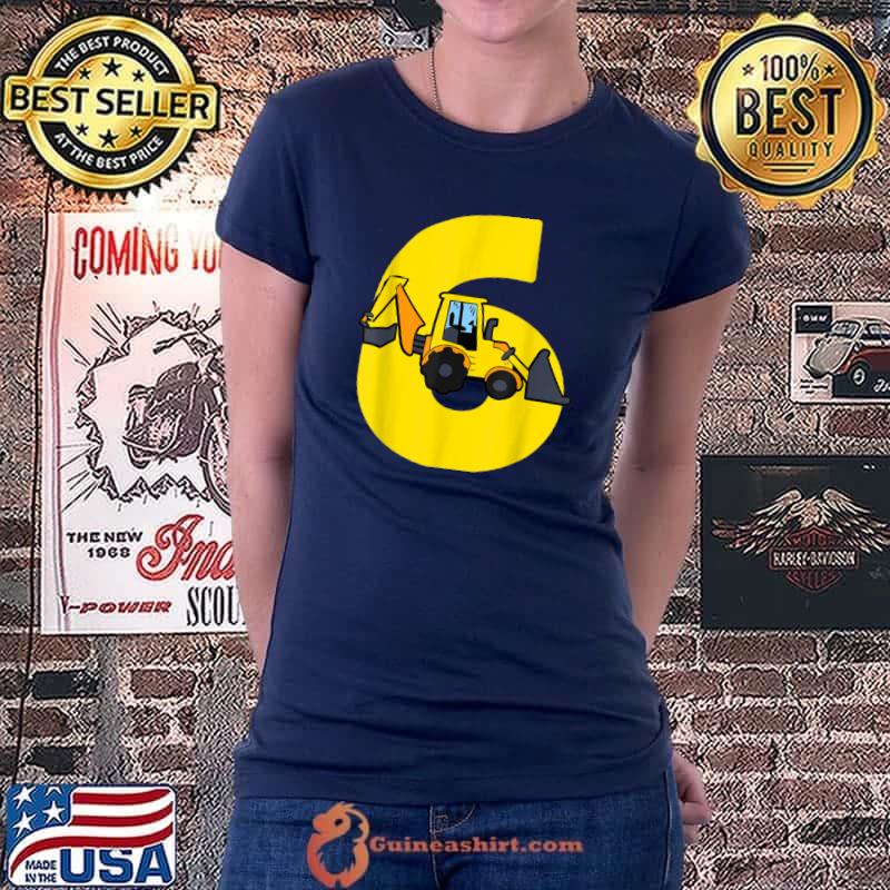 Original Excavator Kids 6th Birthday Present 6 Years Toddler T Shirt