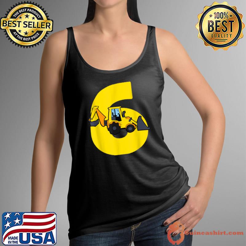 Original Excavator Kids 6th Birthday Present 6 Years Toddler T Shirt Tank Top