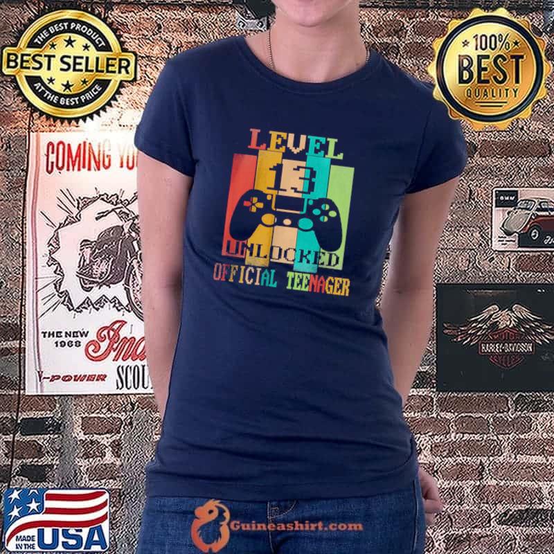 Original Level 13 Unlocked Official Teenager T Shirt Ladiestee