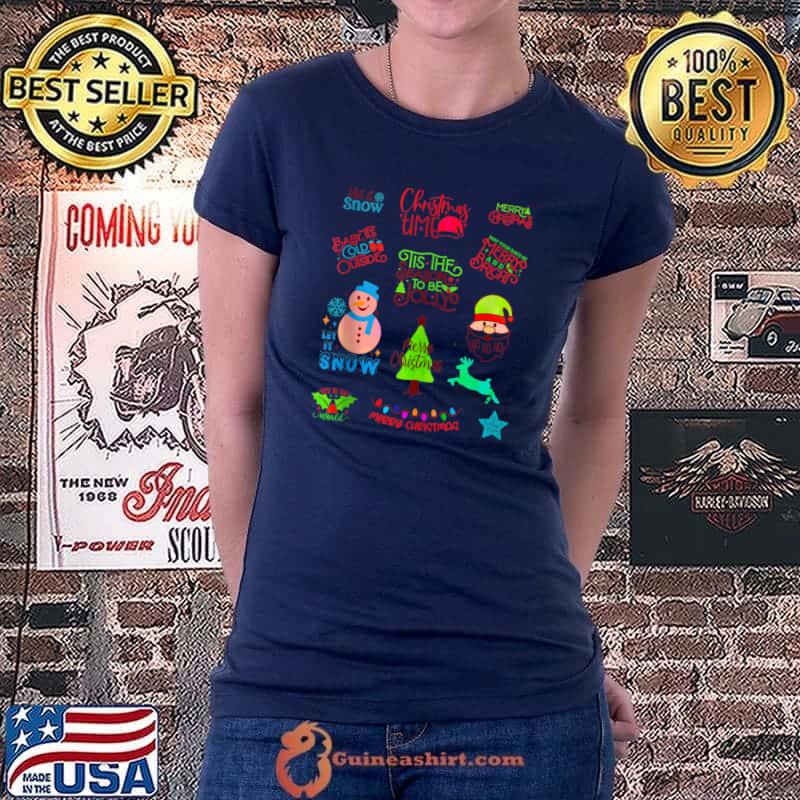 Original Merry, Happy, Joyful Christmas Time Y'all T-ShirtTop Ladiestee