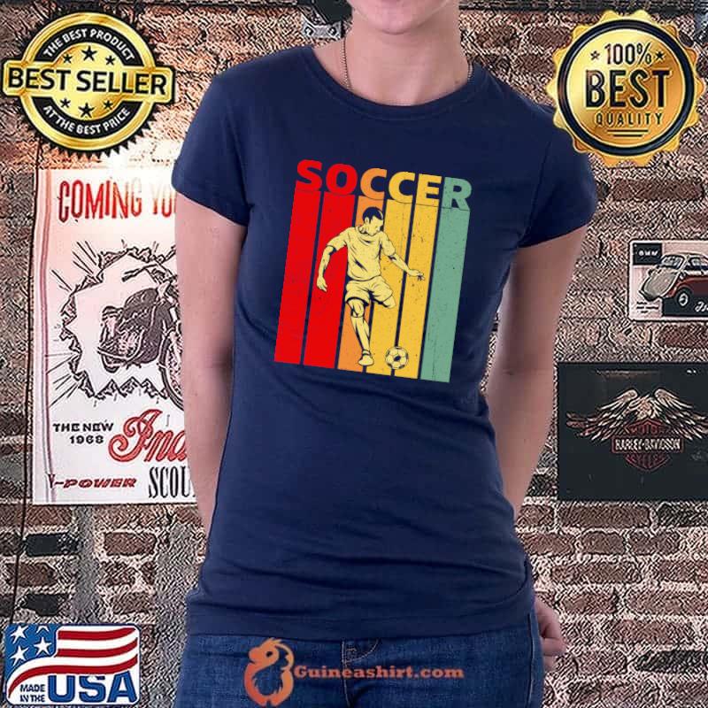 Original Retro Soccer Lover Vintage Sport Christmas Fathers Day T-Shirt Ladiestee