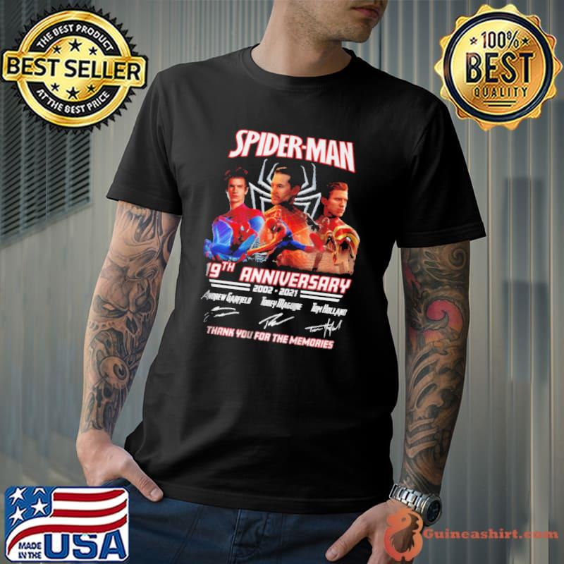 Original Spider man 19th anniversary 2002 2021 thank you for the memories Unisex