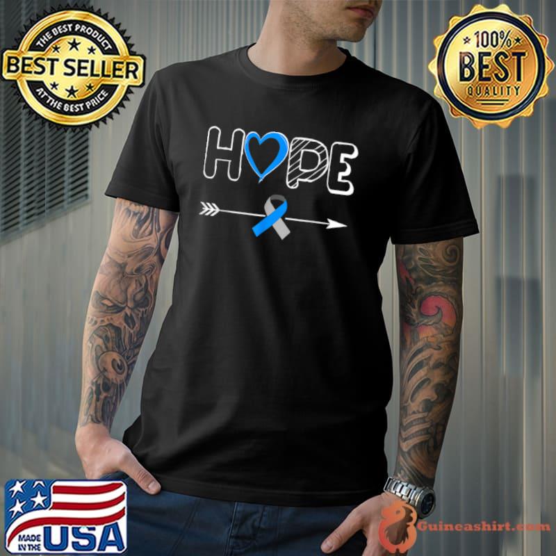 Original Women Hope Diabetes Type 1 Ribbon Type 2 Diabetes Awareness T Shirt