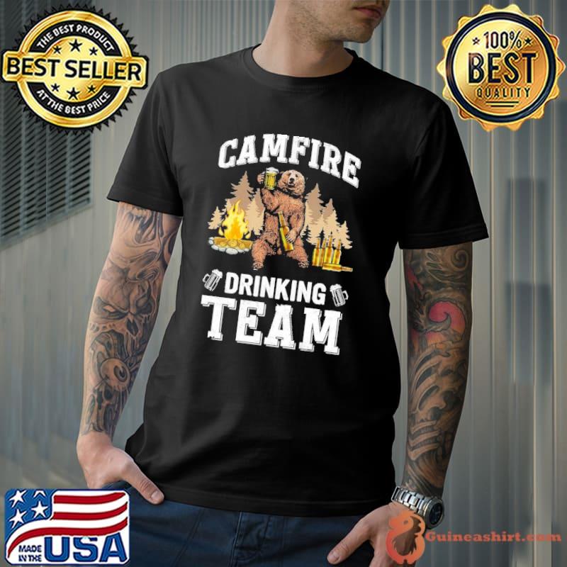 Premium Beer Camping Camfire Drinking Team Shirt Unisex
