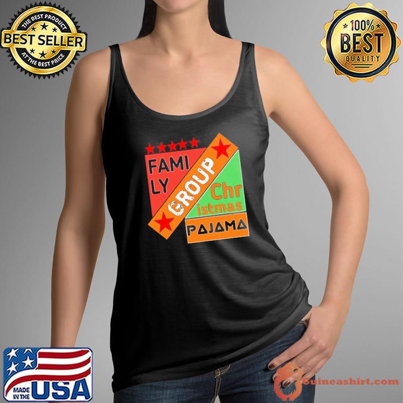 Premium Colorful Family Group Christmas Pajama Shirt Tank Top
