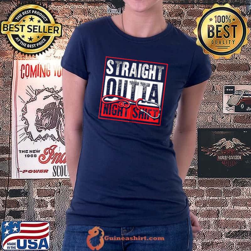 Premium Funny Nursing Stethoscope Hospital Night Shift Medical Nurse T- Ladiestee
