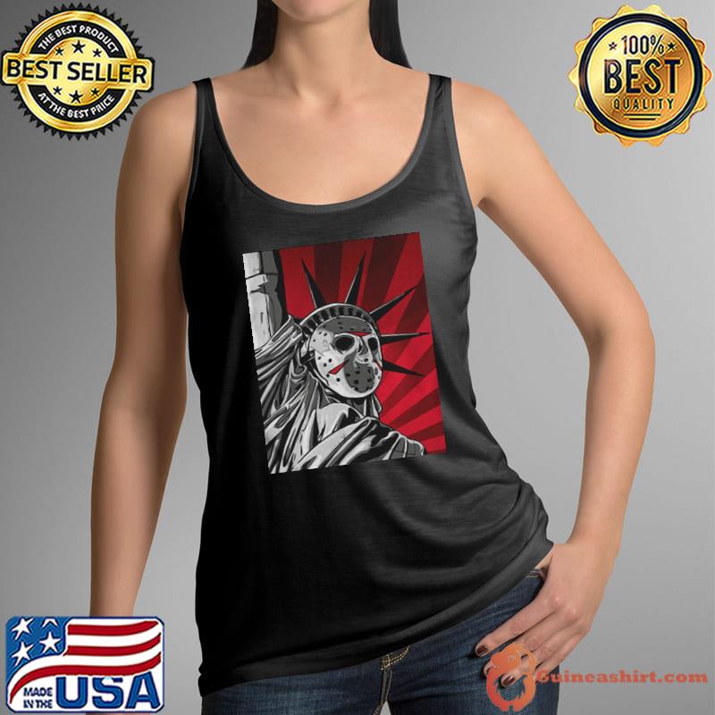 Premium Jason Voorhees statue of liberty Tank Top