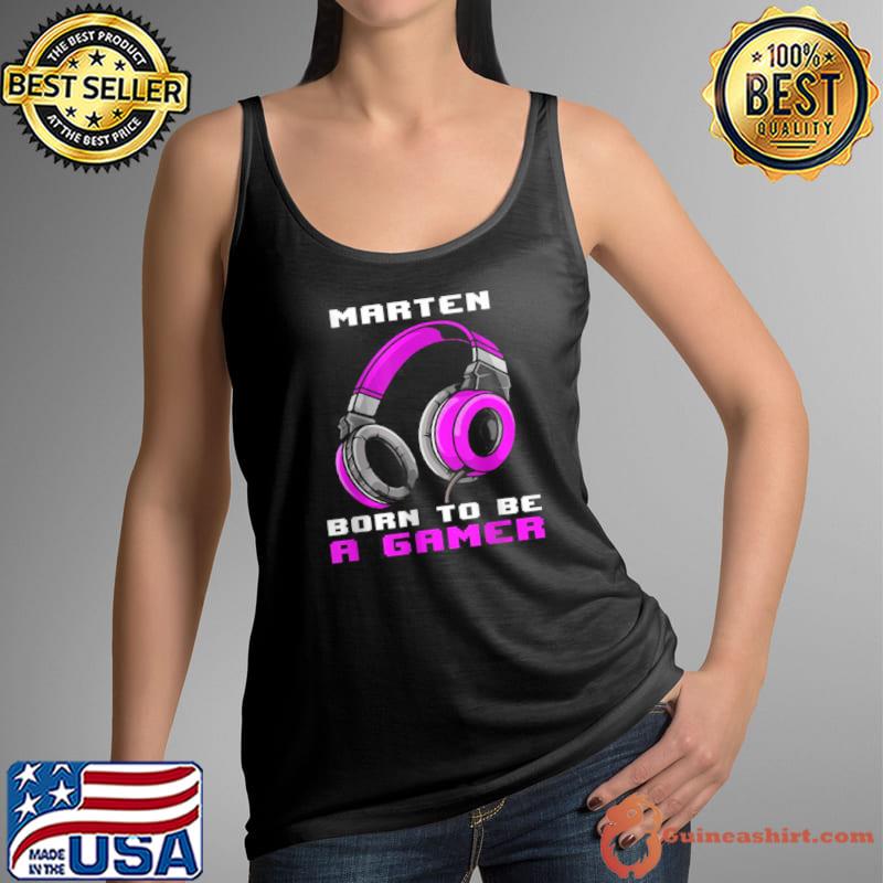 Premium Marten Born To Be A Gamer Personalized T Shirt Tank Top