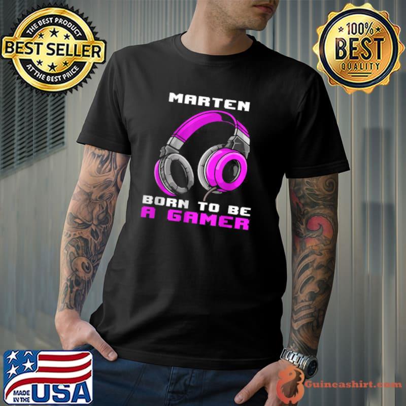Premium Marten Born To Be A Gamer Personalized T Shirt Unisex