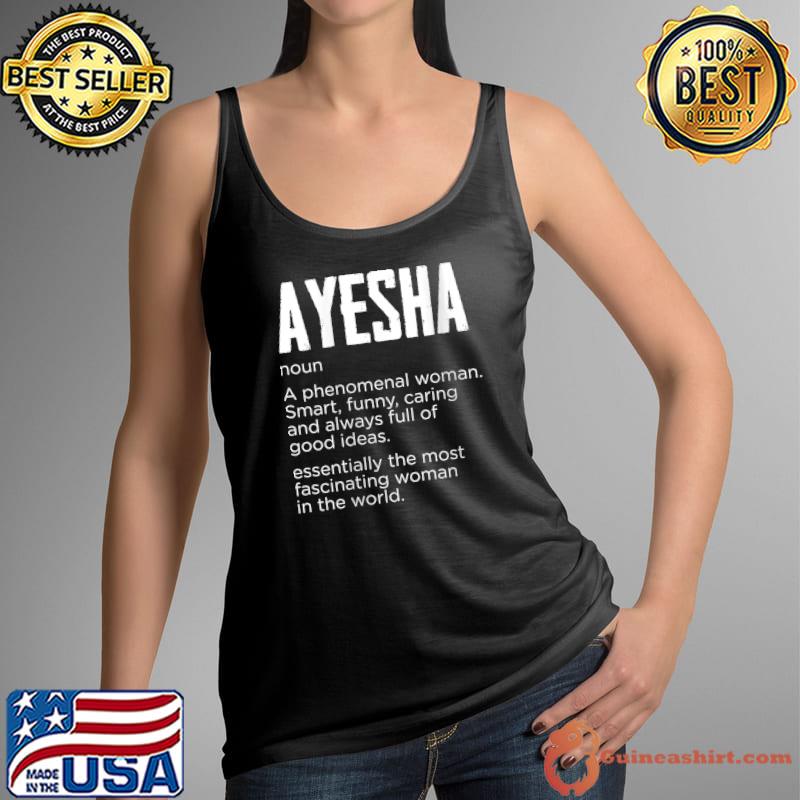 Premium My Name Is Ayesha Funny Name Tag T- Tank Top