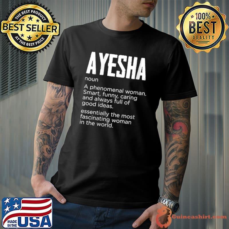 Premium My Name Is Ayesha Funny Name Tag T-shirt