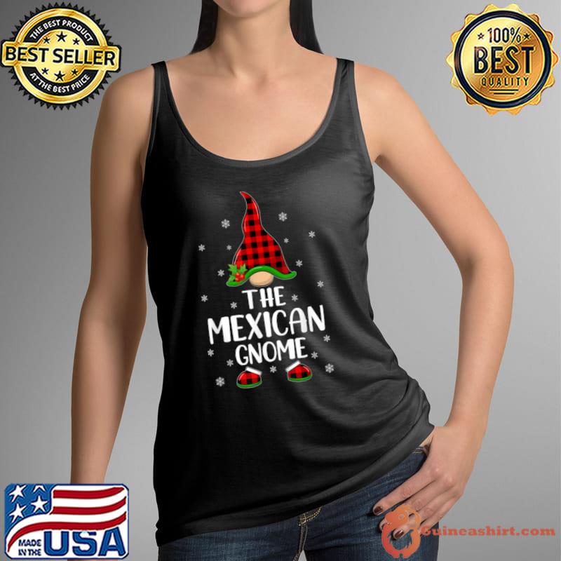 Premium Red Buffalo Plaid Matching The Mexican Gnome Christmas T Shirt Tank Top