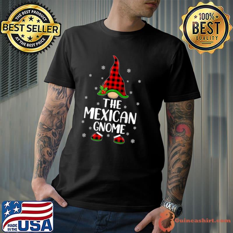Premium Red Buffalo Plaid Matching The Mexican Gnome Christmas T Shirt Unisex