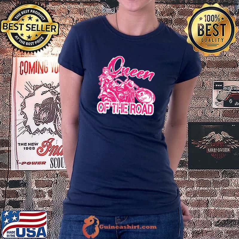 Queen Of The Road Female Woman Motorcycle Biker T- Ladiestee