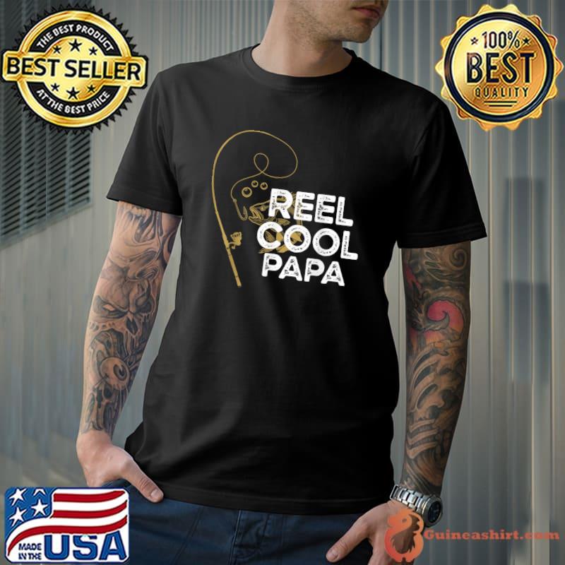 Reel Cool Papa Mens Vintage Funny Fisherman T-Shirt