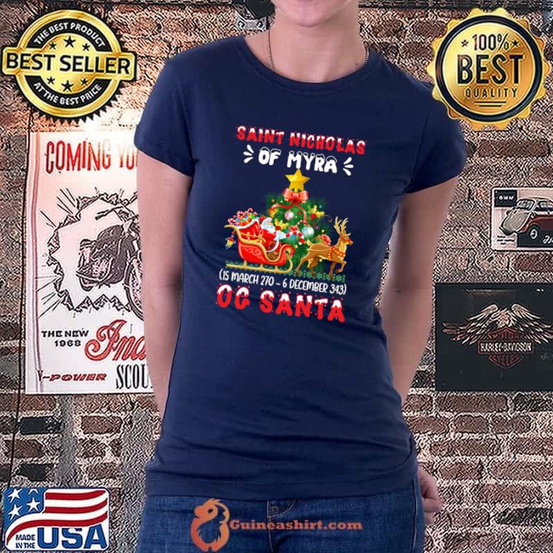 Saint Nicholas of myra Christmas Santa T-Shirt Ladiestee
