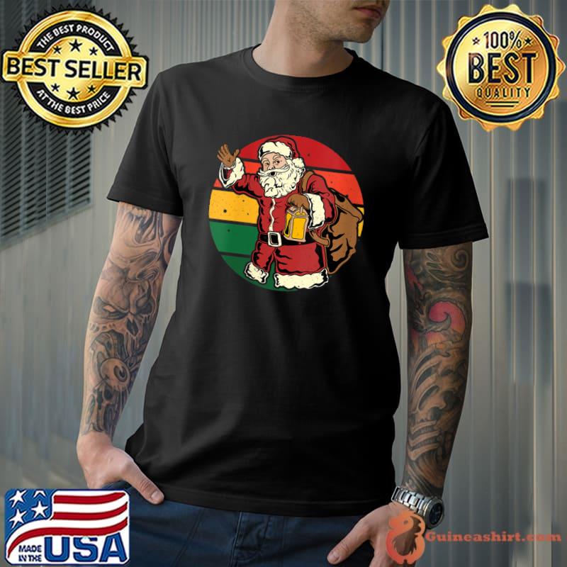 Santa Claus Christmas Vintage Cheer Merry Xmas T-shirt