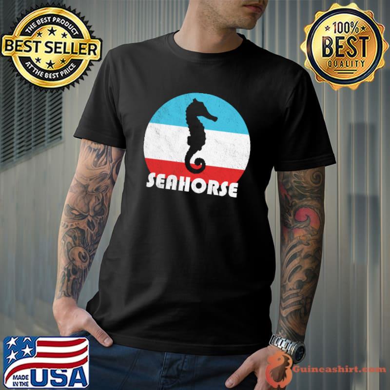 Seahorse Vintage Retro Silhouette Gift T-shirt