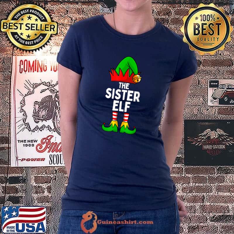 Sister Elf Matching Family Christmas T-Shirt Ladiestee