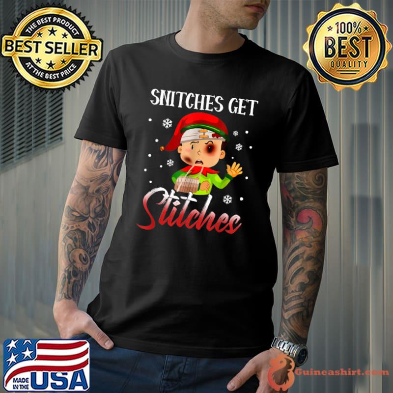 Snitches Get Stiches Cute ELF Family Matching T-Shirt Unisex