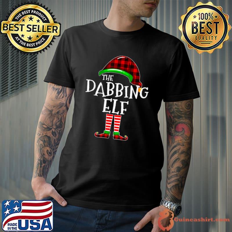 Top Dabbing Elf Buffalo Plaid Matching Family Christmas Pajama T Shirt Unisex