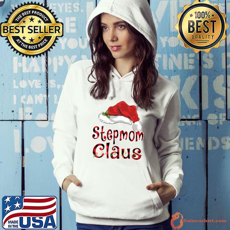 Top Funny Stepmom Claus Red Plaid Christmas Family Pjs Matching T-Shirt
