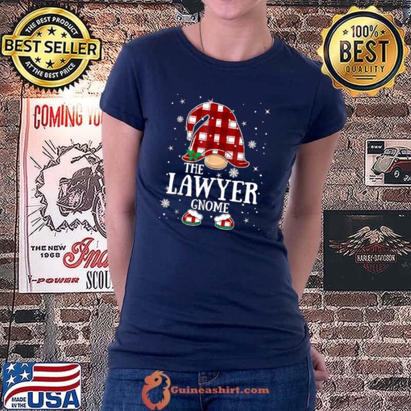 Top Lawyer Gnome Buffalo Plaid Matching Family Christmas Pajama T Shirt