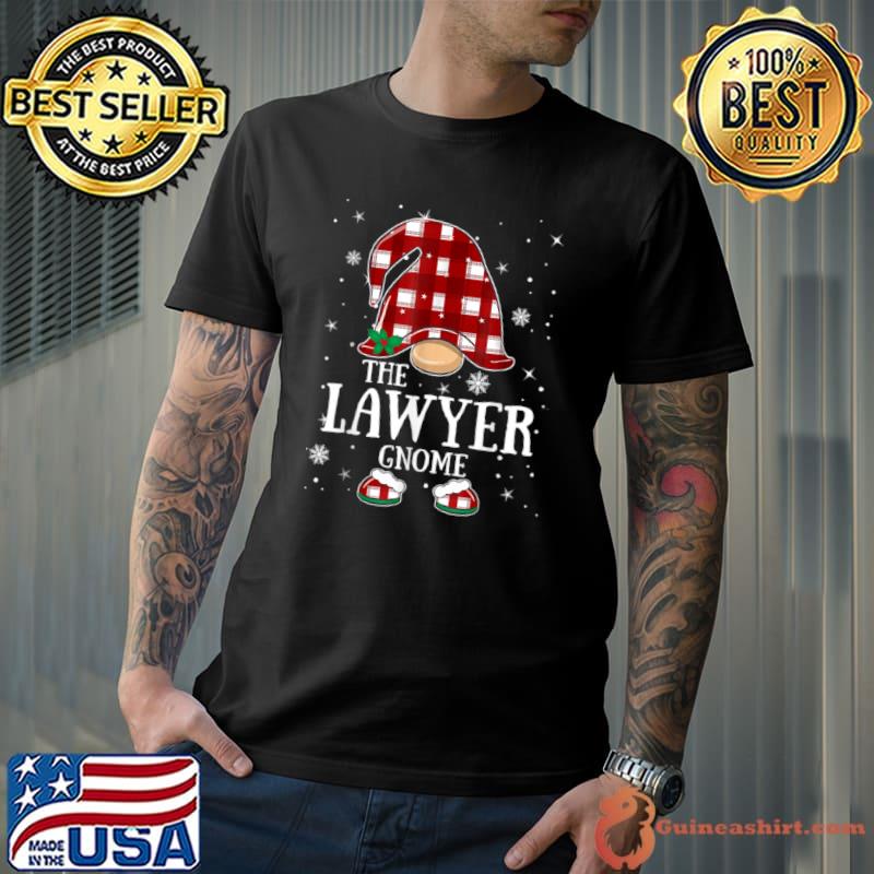 Top Lawyer Gnome Buffalo Plaid Matching Family Christmas Pajama T Shirt Unisex