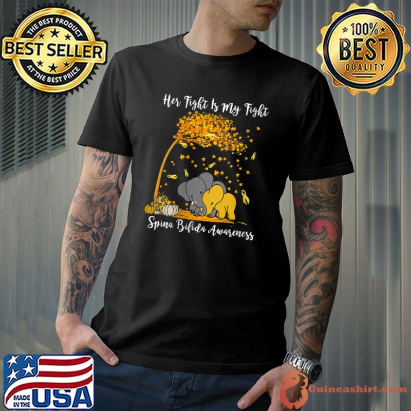 Top Ph Her Fight Is My Fight Spina Bifida Awareness Costume T-Shirt