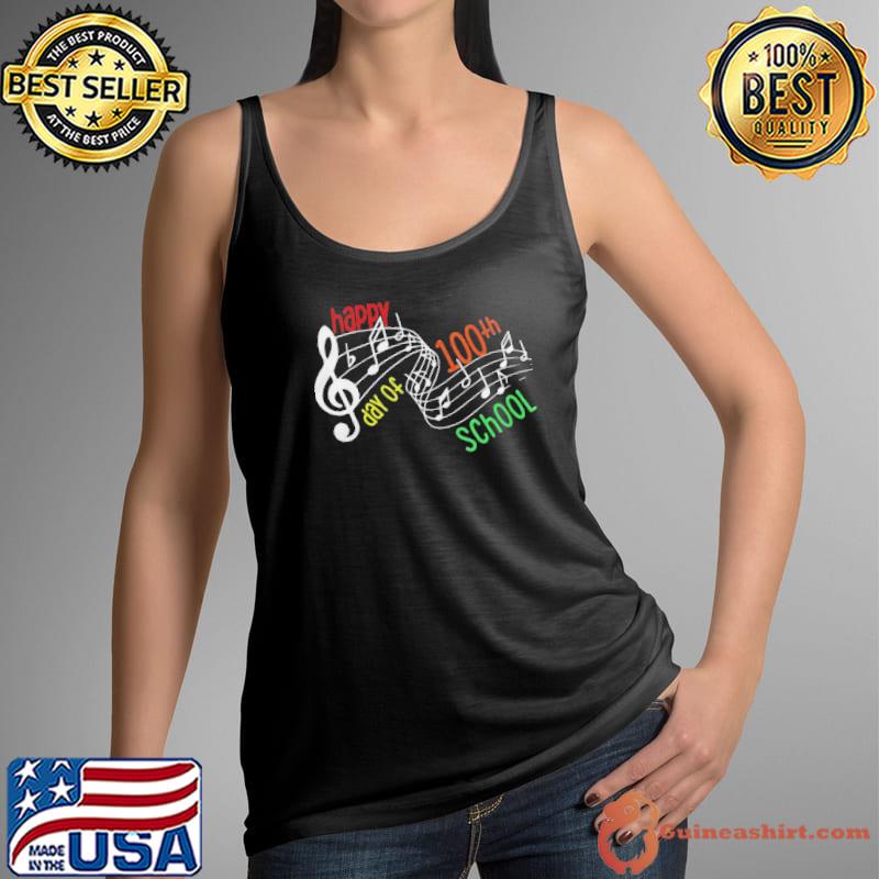 100th day of school music teacher 100 days musician Tank Top