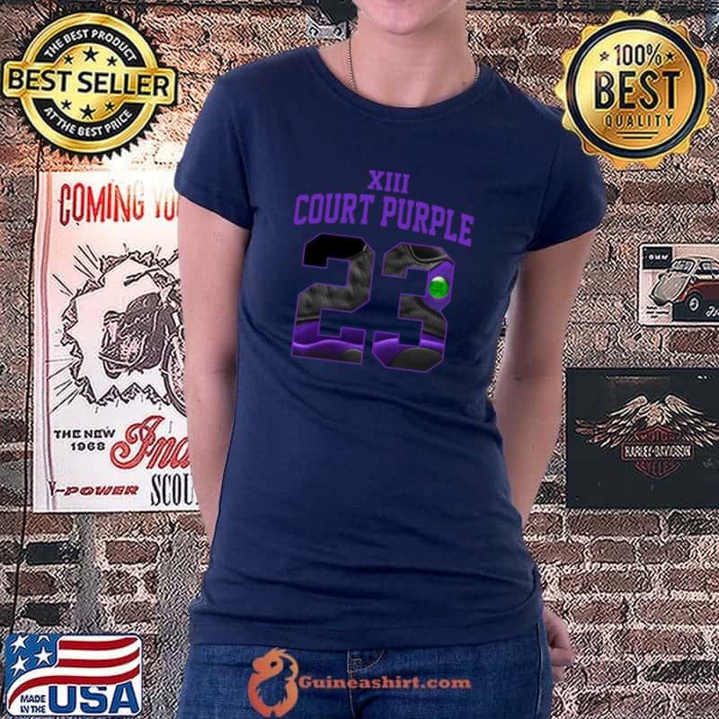13 Court Purple To Match Number 23 Court Purple 13s Shirt Ladiestee