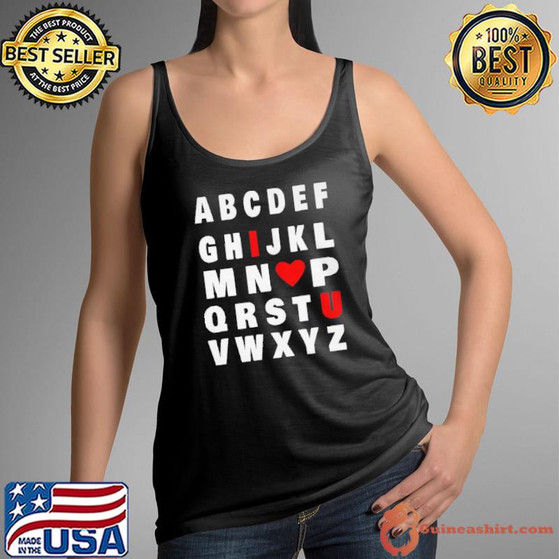 Abc I love you I kids boys girls teachers Valentines day Tank Top
