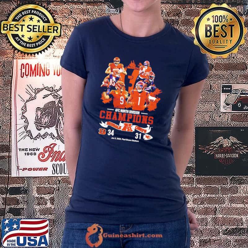 Afc North Division Champions Bengals Vs Chiefs Unisex T-Shirt Ladiestee