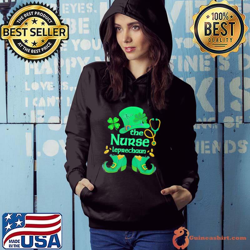 Awesome The Nurse Leprechaun St Patricks Day Shamrock Irish Nurses T-Shirt