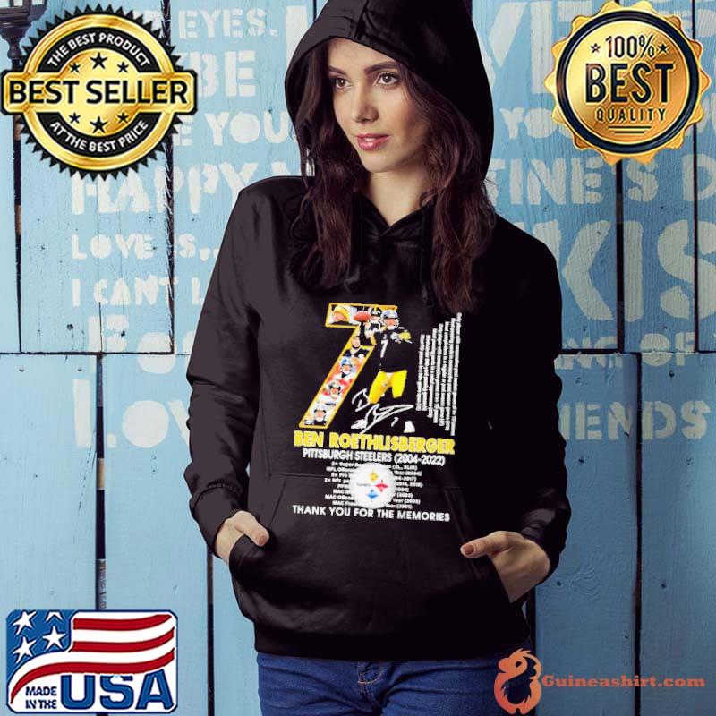 Ben roethlisberger Steelers 2022 thank you for the memories signature Hoodie