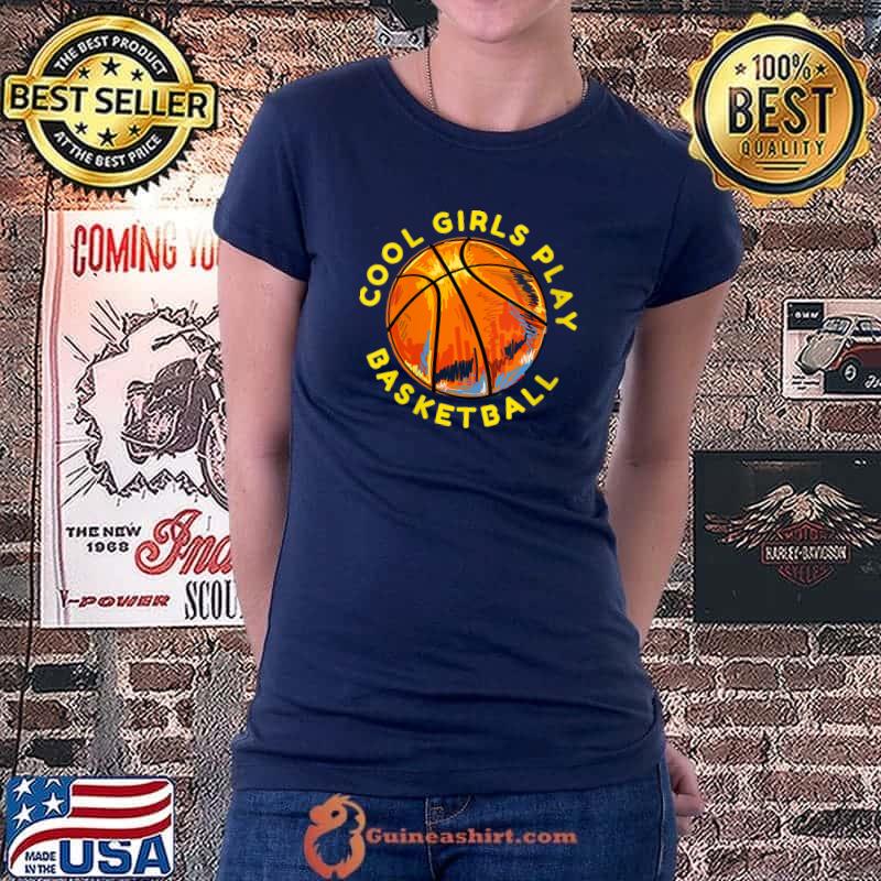 Best COOL GIRLS PLAY BASKETBALL Graphic Girls Basketball T-Shirt Ladiestee