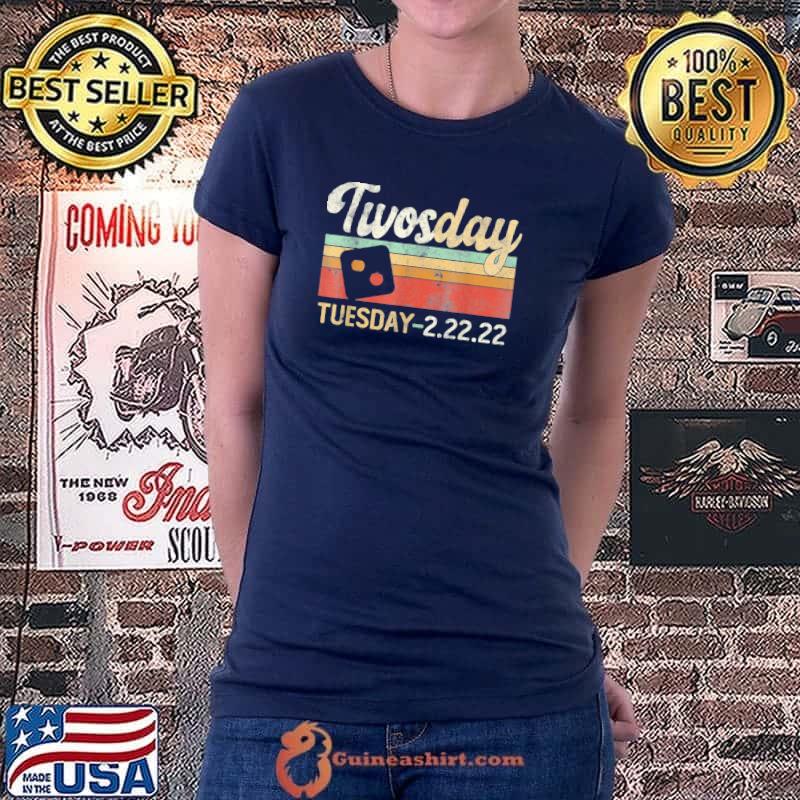 Best Twosday February 22nd 2022 Keepsake Commemorative 22 Tuesday T-Shirt Ladiestee