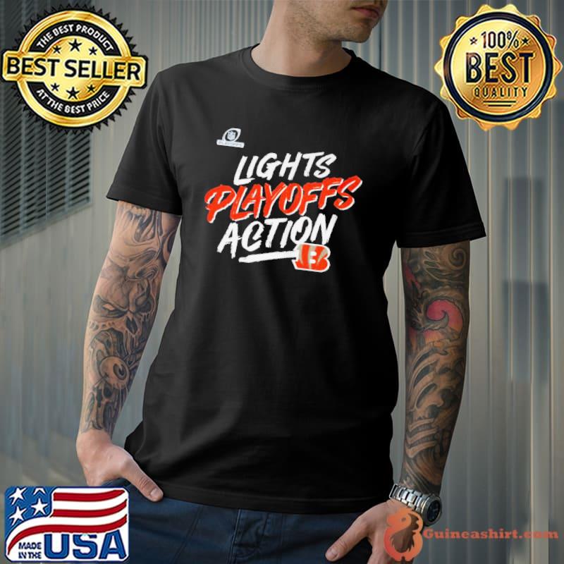 CincinnatI bengals 2021 NFL lights playoffs action shirt