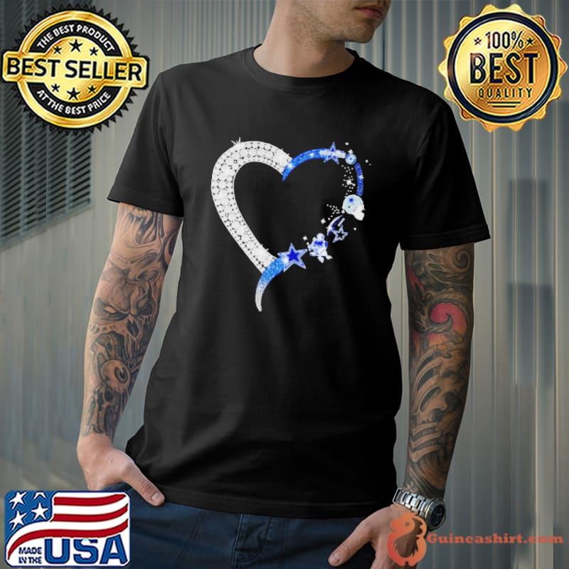 Dallas Cowboys Football team diamond heart shirt