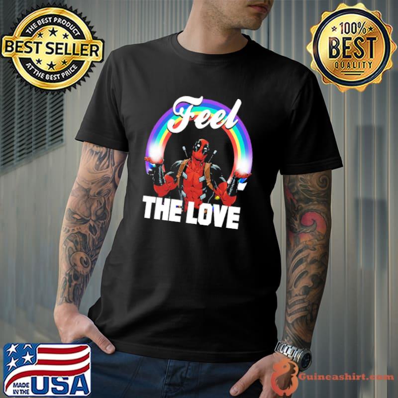 Deadpool’s Feel The Love Full Rainbow Arch Unisex T-Shirt