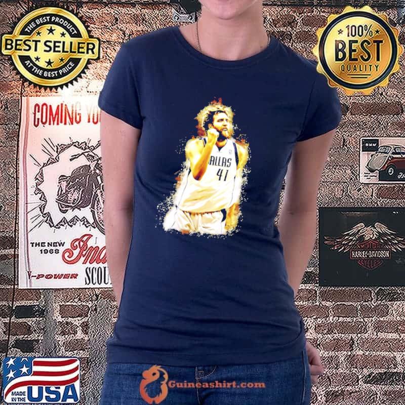 Dirk Nowitzki Dallas Mavericks Basketball Unisex T-Shirt Ladiestee