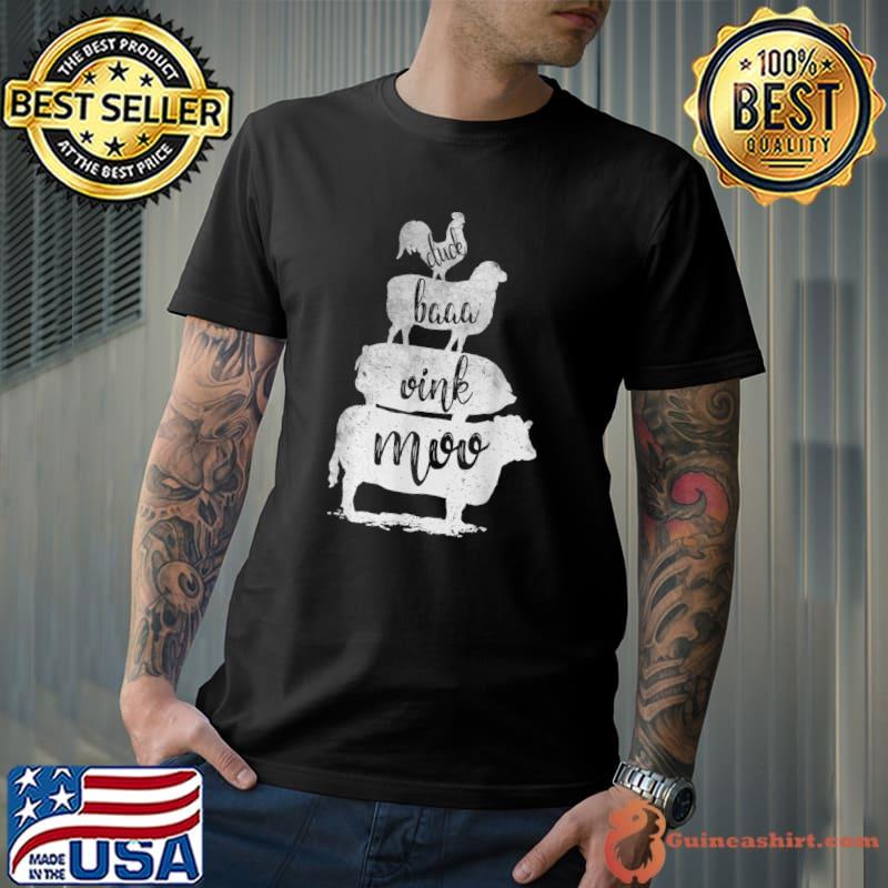 Farm Animals Vintage Pyramid Farmer Country Girl Gift T Shirt