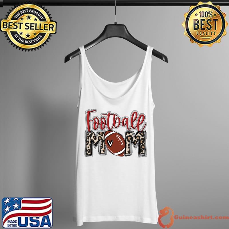 Football Mom Leopard Football Mama Game Day Football T-Shirt Tank Top