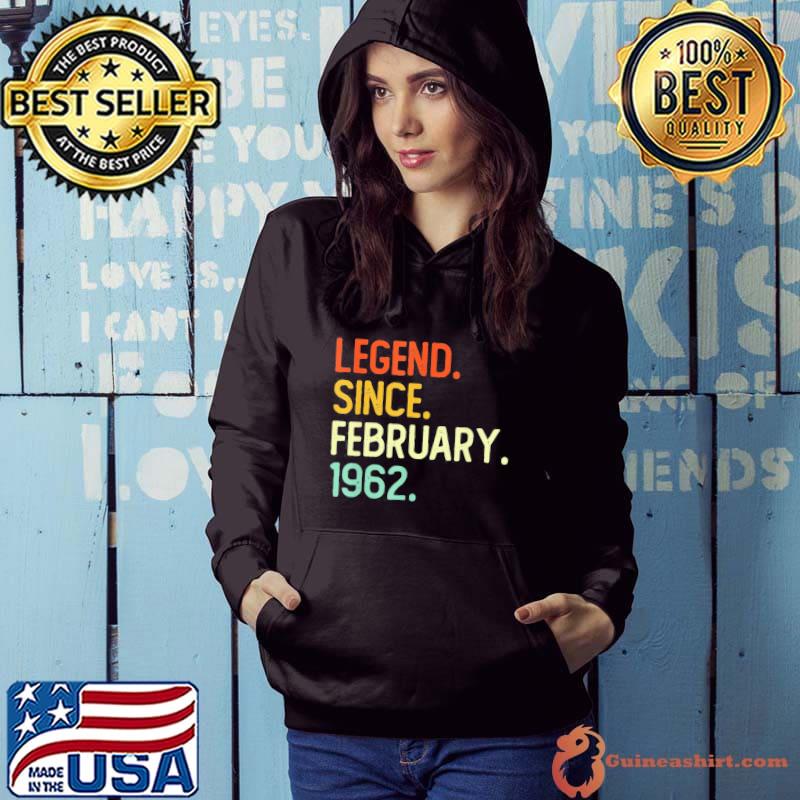 Funny Legend Since February 1962 60Th Birthday 60 Years Old T-Shirt