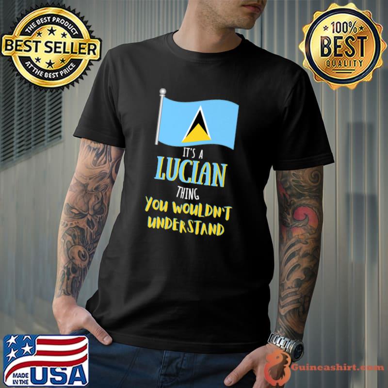 It's a Lucian thing St Lucia Independence Lucian Pride Premium T-Shirt -  Guineashirt Premium ™ LLC