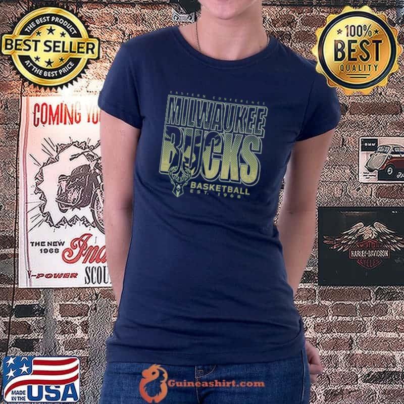 Junk Food Bold Basketball Milwaukee Bucks T Shirt Ladiestee