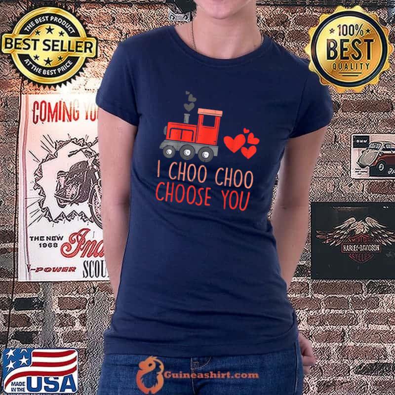 Kids I Choo Choo Choose You Valentines Day Train Toddler Boy T-Shirt Ladiestee