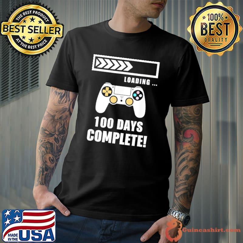 Level 100 Days Of School Complete Gamer Video Games T-Shirt
