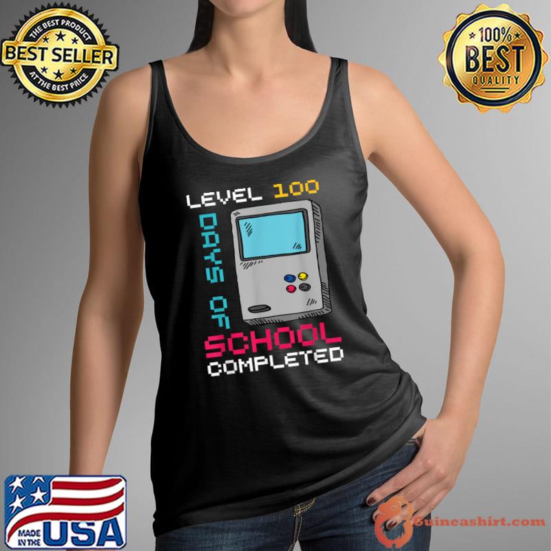 Level 100 Days Of School Completed Gamer 100th Day Gifts Boy T-Shirt Tank Top
